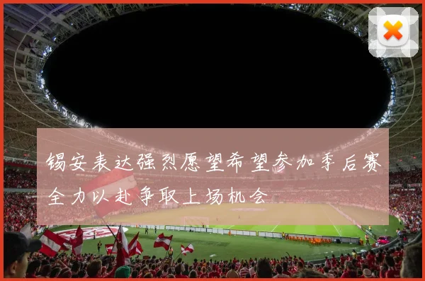 锡安表达强烈愿望希望参加季后赛全力以赴争取上场机会