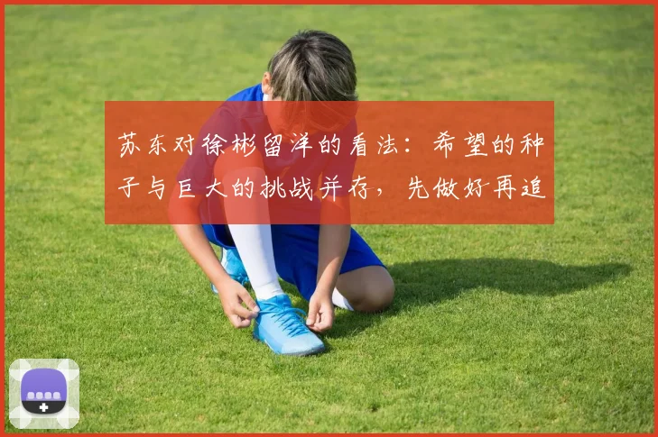 苏东对徐彬留洋的看法：希望的种子与巨大的挑战并存，先做好再追求完美